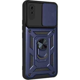 Gpack Xiaomi Redmi 9A Tank Aramid Sürgülü Vega Yüzüklü Lacivert Kılıf