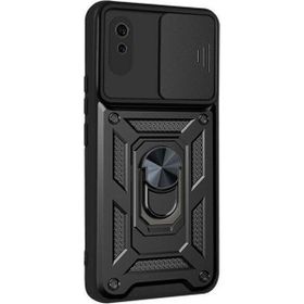 Gpack Xiaomi Redmi 9A Tank Aramid Sürgülü Vega Yüzüklü Siyah Kılıf