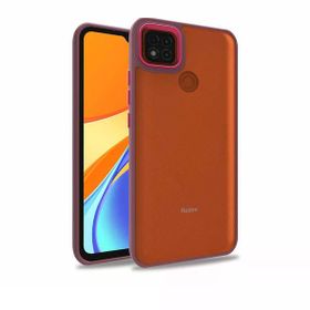 Gpack Xiaomi Redmi 9C Flora Sert Silikon Arkası Cam Şeffaf Siyah Kılıf