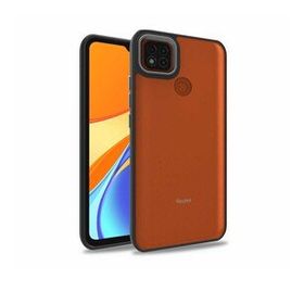 Gpack Xiaomi Redmi 9C Flora Sert Silikon Arkası Cam Şeffaf Siyah Kılıf
