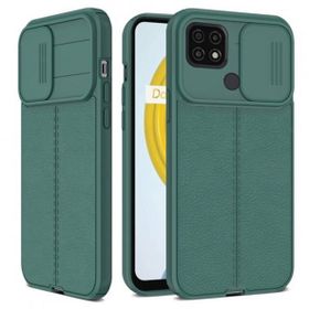 Gpack Xiaomi Redmi 9C Kamera Sürgülü Deri Dokulu Mat Silikon Siyah Kılıf