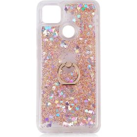 Gpack Xiaomi Redmi 9C Milce Sulu Yüzüklü Silikon Arka Kapak Gold Kılıf