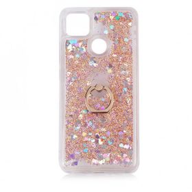 Gpack Xiaomi Redmi 9C Milce Sulu Yüzüklü Silikon Arka Kapak Gold Kılıf