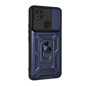 Gpack Xiaomi Redmi 9C Tank Aramid Sürgülü Vega Yüzüklü Lacivert Kılıf