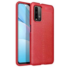 Gpack Xiaomi Redmi 9T Niss Silikon Deri Görünümlü Kırmızı Kılıf