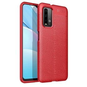 Gpack Xiaomi Redmi 9T Niss Silikon Deri Görünümlü Kırmızı Kılıf