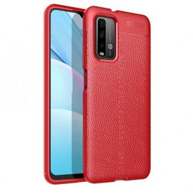 Gpack Xiaomi Redmi 9T Niss Silikon Deri Görünümlü Kırmızı Kılıf