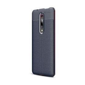 Gpack Xiaomi Redmi K20 Niss Deri Görünümlü Lacivert Silikon Kılıf