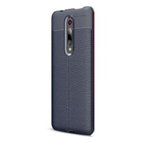 Gpack Xiaomi Redmi K20 Niss Deri Görünümlü Lacivert Silikon Kılıf