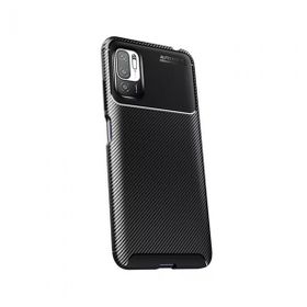 Gpack Xiaomi Redmi Note 10 5G Negro Karbon Dizayn Korumalı Silikon Kahverengi Kılıf