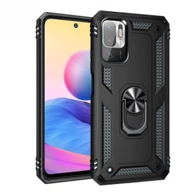 Gpack Xiaomi Redmi Note 10 5G Vega Tank Standlı Yüzüklü Mıknatıslı Kırmızı Kılıf