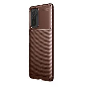 Gpack Xiaomi Redmi Note 10 Negro Karbon Dizayn Silikon Kahverengi Kılıf