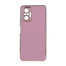 Gpack Xiaomi Redmi Note 10 Pro Bark Parlak Silikon Renkli Kenarları Rose Siyah Kılıf