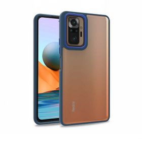 Gpack Xiaomi Redmi Note 10 Pro Flora Sert Silikon Arkası Cam Şeffaf Siyah Kılıf