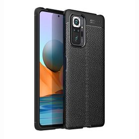 Gpack Xiaomi Redmi Note 10 Pro Max Niss Silikon Deri Görünümlü Siyah Kılıf
