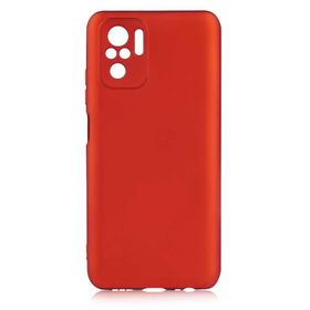 Gpack Xiaomi Redmi Note 10S Renkli Kamera Korumalı Premier Mat Silikon Kırmızı Kılıf