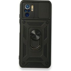 Gpack Xiaomi Redmi Note 10S Tank Aramid Sürgülü Vega Yüzüklü Siyah Kılıf