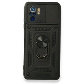 Gpack Xiaomi Redmi Note 10S Tank Aramid Sürgülü Vega Yüzüklü Siyah Kılıf