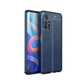 Gpack Xiaomi Redmi Note 11 5G Niss Silikon Deri Görünümlü Kamera Korumalı Lacivert Kılıf