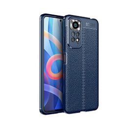Gpack Xiaomi Redmi Note 11S Global Niss Silikon Deri Görünümlü Kamera Korumalı Lacivert Kılıf