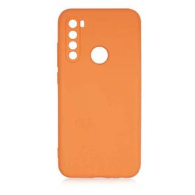 Gpack Xiaomi Redmi Note 8 Mara Silikon Mat Soft Kamera Korumalı Lansman Turuncu Kılıf