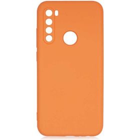 Gpack Xiaomi Redmi Note 8 Mara Silikon Mat Soft Kamera Korumalı Lansman Turuncu Kılıf
