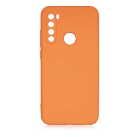 Gpack Xiaomi Redmi Note 8 Mara Silikon Mat Soft Kamera Korumalı Lansman Turuncu Kılıf