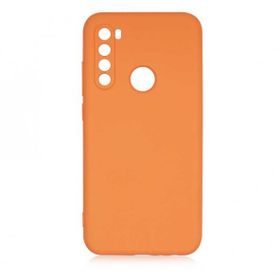 Gpack Xiaomi Redmi Note 8 Mara Silikon Mat Soft Kamera Korumalı Lansman Turuncu Kılıf