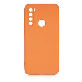 Gpack Xiaomi Redmi Note 8 Mara Silikon Mat Soft Kamera Korumalı Lansman Turuncu Kılıf