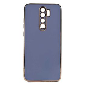Gpack Xiaomi Redmi Note 8 Pro Bark Parlak Silikon Kenarları Rose Mavi Kılıf
