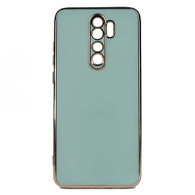Gpack Xiaomi Redmi Note 8 Pro Bark Parlak Silikon Kenarları Rose Mavi Kılıf