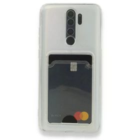 Gpack Xiaomi Redmi Note 8 Pro Kartlıklı Şeffaf Silikon Lüks Korumalı Kılıf