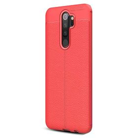 Gpack Xiaomi Redmi Note 8 Pro Niss Deri Görünümlü Lacivert Silikon Kılıf