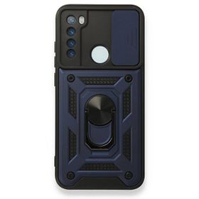 Gpack Xiaomi Redmi Note 8 Pro Tank Aramid Sürgülü Vega Yüzüklü Lacivert Kılıf
