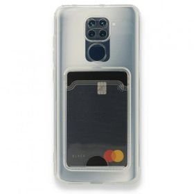 Gpack Xiaomi Redmi Note 9 1 Adet Kartlıklı Şeffaf Silikon Lux Korumalı Cep Telefonu Kılıfı