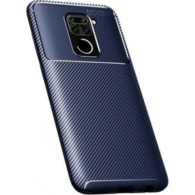 Gpack Xiaomi Redmi Note 9 Negro Karbon Dizayn Silikon Lacivert Kılıf