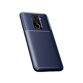 Gpack Xiaomi Redmi Note 9 Negro Karbon Dizayn Silikon Lacivert Kılıf