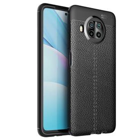 Gpack Xiaomi Redmi Note 9 Pro 5G Niss Silikon Deri Görünümlü Siyah Kılıf
