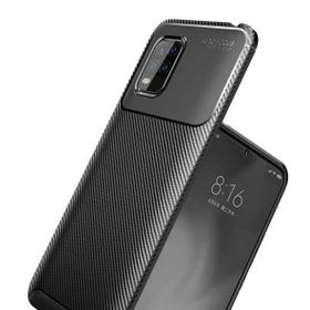 Gpack Xiaomi Redmi Note 9 Pro Negro Karbon Dizayn Silikon Lacivert Cep Telefonu Kılıfı