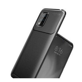 Gpack Xiaomi Redmi Note 9 Pro Negro Karbon Dizayn Silikon Lacivert Cep Telefonu Kılıfı