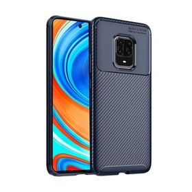 Gpack Xiaomi Redmi Note 9 Pro Negro Karbon Dizayn Silikon Lacivert Cep Telefonu Kılıfı