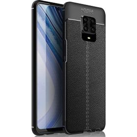 Gpack Xiaomi Redmi Note 9 Pro Niss Silikon Deri Görünümlü Siyah Kılıf