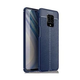 Gpack Xiaomi Redmi Note 9 Pro Niss Silikon Deri Görünümlü Siyah Kılıf