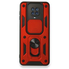 Gpack Xiaomi Redmi Note 9 Pro Tank Aramid Sürgülü Vega Yüzüklü Kırmızı Cep Telefonu Kılıfı