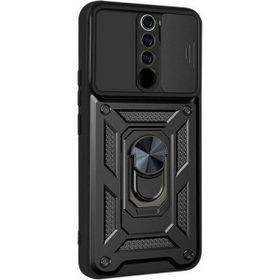 Gpack Xiaomi Redmi Note 9 Pro Tank Aramid Sürgülü Vega Yüzüklü Siyah Kılıf