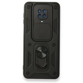 Gpack Xiaomi Redmi Note 9 Pro Tank Aramid Sürgülü Vega Yüzüklü Siyah Kılıf