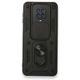 Gpack Xiaomi Redmi Note 9 Pro Tank Aramid Sürgülü Vega Yüzüklü Siyah Kılıf
