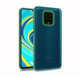 Gpack Xiaomi Redmi Note 9S Flora Sert Silikon Arkası Cam Şeffaf Kapak