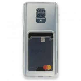 Gpack Xiaomi Redmi Note 9S Kartlıklı Şeffaf Silikon Lüks Korumalı Kılıf