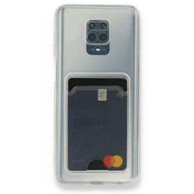 Gpack Xiaomi Redmi Note 9S Kartlıklı Şeffaf Silikon Lüks Korumalı Kılıf